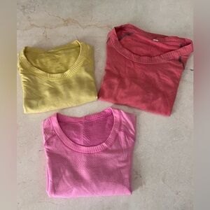 Lululemon Pink, Yellow & Peach Women's top.